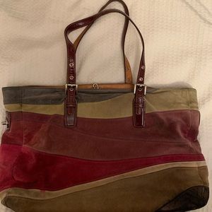 Limited Edition Coach Multicolored Suade Bag